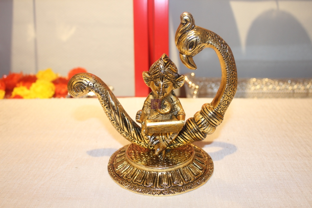 Ganesha Idol-brass metal-KairaGiftWorld