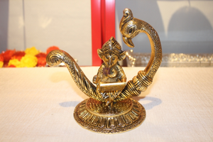 Ganesha Idol-brass metal-KairaGiftWorld