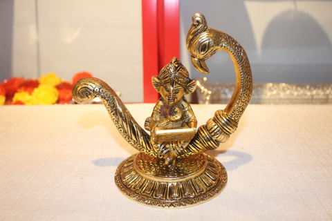 Ganesha Idol-brass metal-KairaGiftWorld