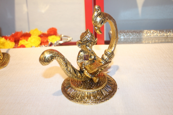 Ganesha Idol-brass metal-KairaGiftWorld